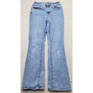 Levi's Bootcut Jeans Women 26 Blue Denim Stretch Flat Front Hi Rise Medium Wash